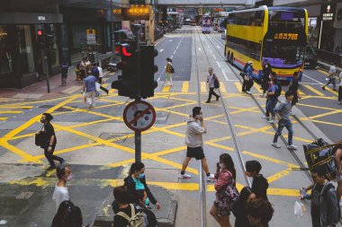 11 Mayıs 2023 Hong Kong 'da yaya geçidi.