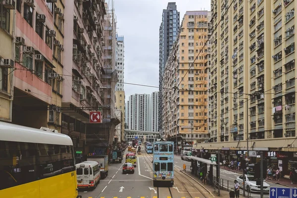 stock image At Tram, view of Shau Kei Wan street scape, hk May 10 2023