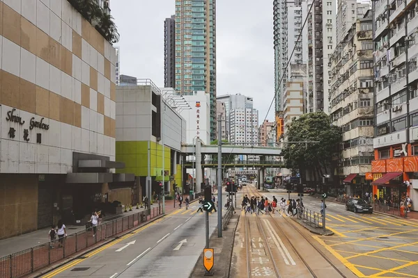 stock image At Tram, view of Quarry Bay street scape, hk May 10 2023