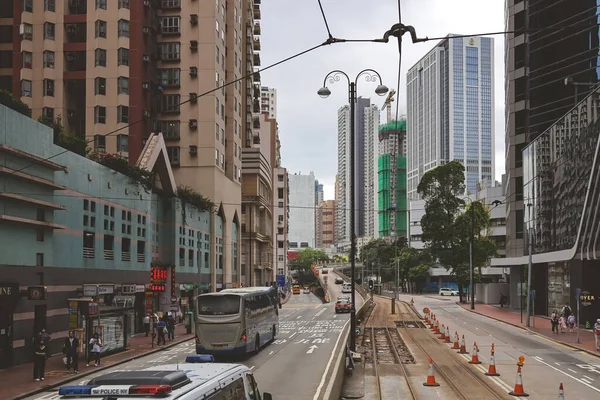 stock image At Tram, view of North point street scape, hk May 10 2023