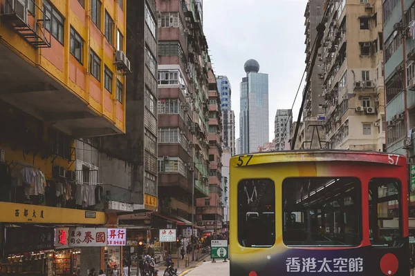 stock image At Tram, view of sai ying pun street scape hk May 10 2023