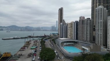 Kennedy Town, Hong Kong 'daki Yüzme Havuzu - 10 Mayıs 2023.