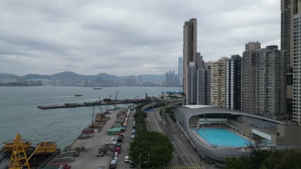 Das Schwimmbad Kennedy Town Hongkong Mai 2023 — Stockvideo
