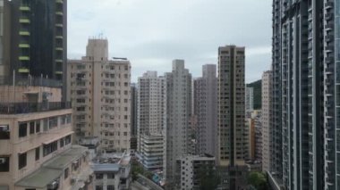 Hong Kong - 10 Mayıs 2023: Shau Kei Wan, Hong Kong 'da apartman bloğu.
