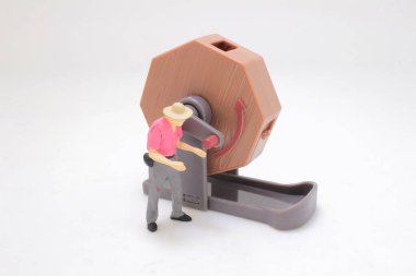 Piyango makinesinin ölçeği, ahşap çekiliş davulu