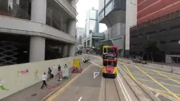 Трамвае Вид Улицу Ван Чай Пейзаж Мая 2023 — стоковое видео