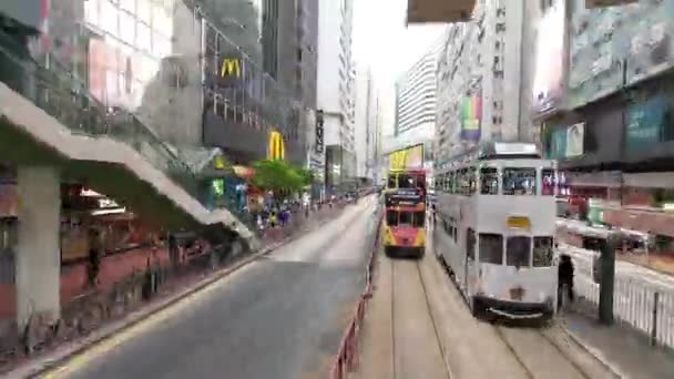 Tramway Vue Sur Paysage Rue Shau Kei Wan Mai 2023 — Video