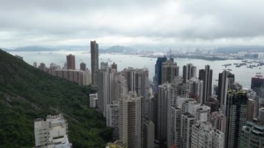Şehrin merkezi ve batı bölgesi, Hong Kong - 16 Mayıs 2023.