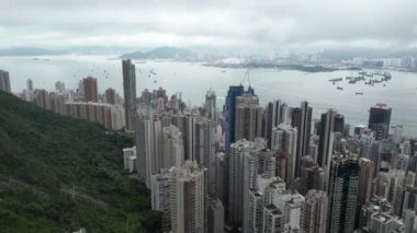 Şehrin merkezi ve batı bölgesi, Hong Kong - 16 Mayıs 2023.