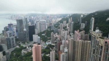 Şehrin merkezi ve batı bölgesi, Hong Kong - 16 Mayıs 2023.