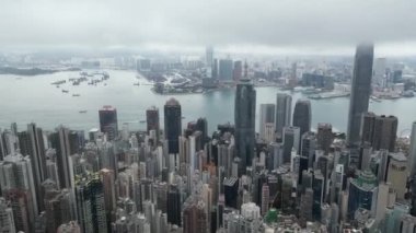 Şehrin merkezi ve batı bölgesi, Hong Kong - 16 Mayıs 2023.