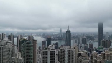 Şehrin merkezi ve batı bölgesi, Hong Kong - 16 Mayıs 2023.
