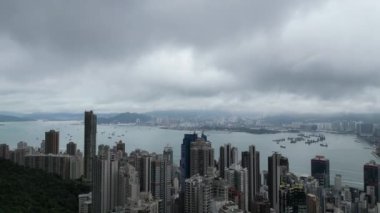 Şehrin merkezi ve batı bölgesi, Hong Kong - 16 Mayıs 2023.