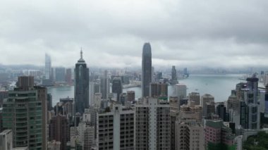 Şehrin merkezi ve batı bölgesi, Hong Kong - 16 Mayıs 2023.