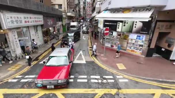 Wan Chai Hong Kong Caddesi Mayıs 2023 — Stok video