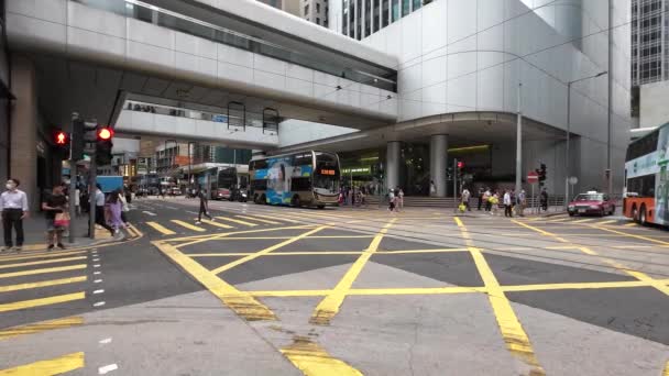 Ajetreado Paso Peatonal Hong Kong Mayo 2023 — Vídeos de Stock