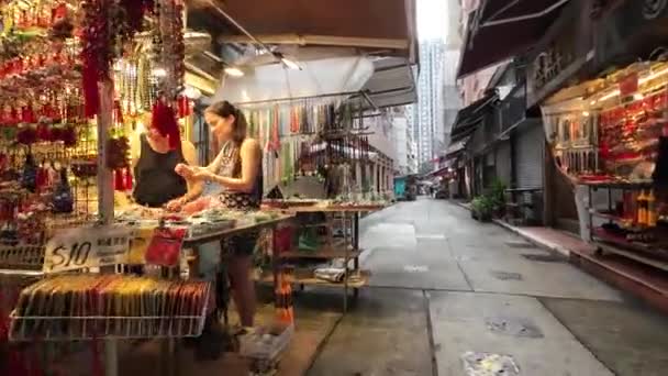 Mercado Pulgas Cat Street Hong Kong Maio 2023 — Vídeo de Stock