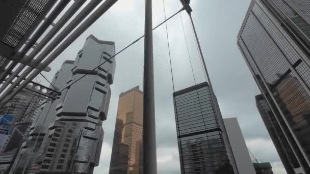 Modern Irodaházak Hong Kong Központjában Május 2023 — Stock videók