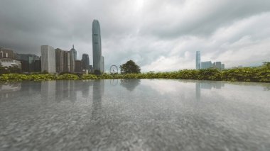 Hong Kong 'un merkezindeki Modern ofis binaları 17 Mayıs 2023