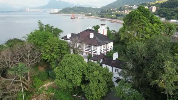 Island House Ist Ein Historisches Gebäude Yuen Chau Tsai Mai — Stockvideo