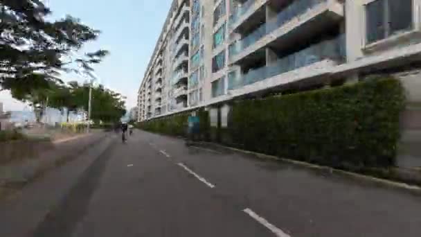 Tolo Limanı Hong Kong Bisiklet Yolu Sistemi Mayıs 2023 — Stok video