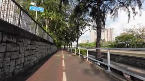 Σύστημα Ποδηλασίας Στο Tai Χονγκ Κονγκ Μαΐου 2023 — Αρχείο Βίντεο