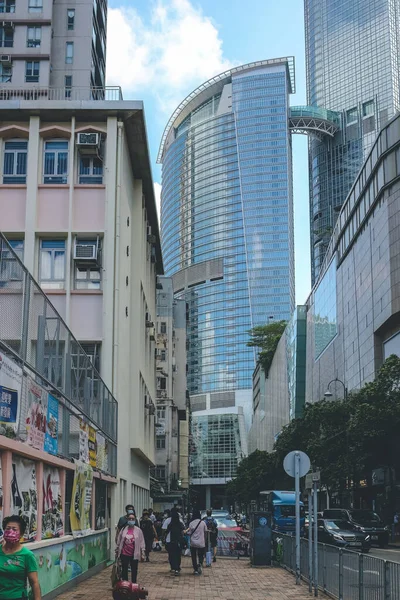 Nina Tower Con Edificio Residenziale Tsuen Wan Maggio 2023 — Foto Stock