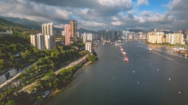 26 Mayıs 2023 'te Tsuen Wan' daki Serseri Kanalı Manzarası