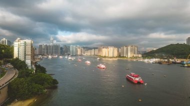 26 Mayıs 2023 'te Tsuen Wan' daki Serseri Kanalı Manzarası