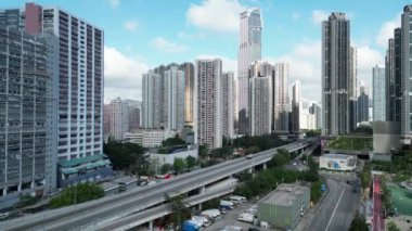 26 Mayıs 2023 'te, Hong Kong, Tsuen Wan' daki konut binaları..