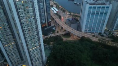 26 Mayıs 2023 'te, Hong Kong, Tsuen Wan' daki konut binaları..