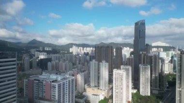 26 Mayıs 2023 'te, Hong Kong, Tsuen Wan' daki konut binaları..