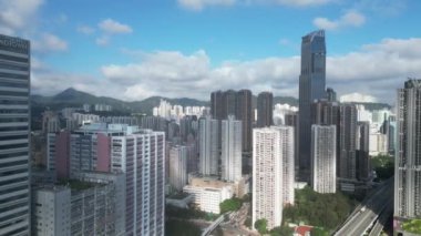 26 Mayıs 2023 'te, Hong Kong, Tsuen Wan' daki konut binaları..