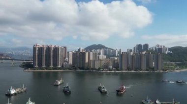 26 Mayıs 2023 'te Tsuen Wan' daki Serseri Kanalı Manzarası