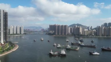 26 Mayıs 2023 'te Tsuen Wan' daki Serseri Kanalı Manzarası