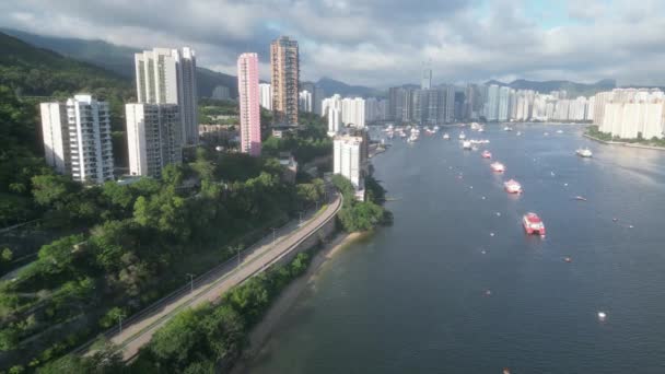 Metoden Stranden Tsuen Wan Hong Kong Maj 2023 — Stockvideo