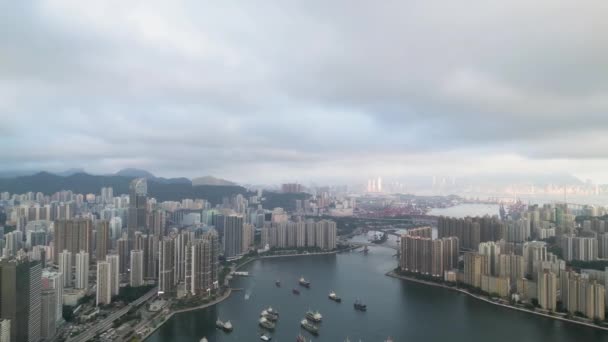 Pohled Rambler Channel Tsuen Wan Května 2023 — Stock video