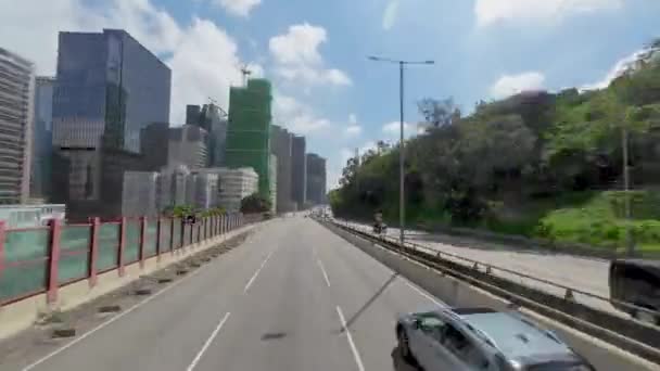Het Wegdek Van Ching Cheung Road Mei 2023 — Stockvideo