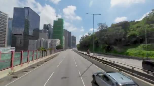 Het Wegdek Van Ching Cheung Road Mei 2023 — Stockvideo