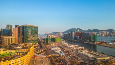 28 Mayıs 2023 Merkez Kowloon Yolu 'nda yeni otoyol yapımı devam ediyor.