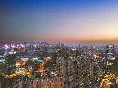 28 Mayıs 2022 Doğu Kowloon, Hong Kong 'da ikamet alanı.