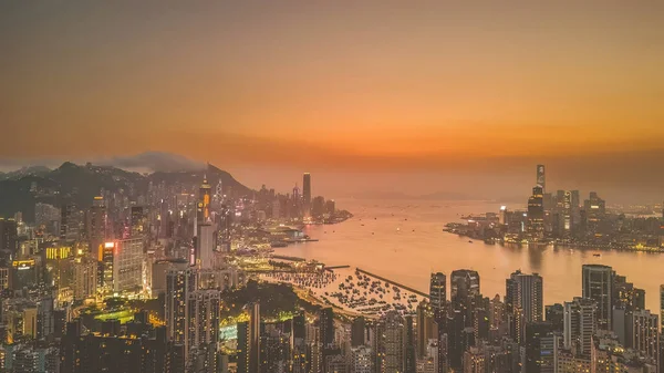 Hong Kong Cityscape View Red Incense Burner Summit May 2023 — Stock Photo, Image