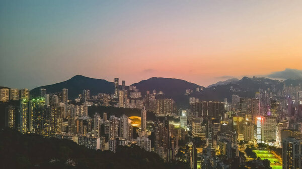 Hong Kong Cityscape, View from Red Incense Burner Summit May 29 2023