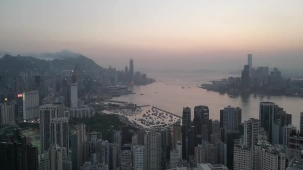Hong Kong Cityscape Widok Szczytu Red Incense Burner Maja 2023 — Wideo stockowe