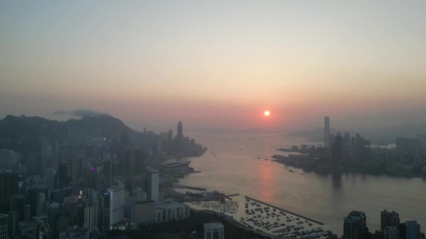 Hong Kong Cityscape Vedere Red Incense Burner Summit Mai 2023 — Videoclip de stoc