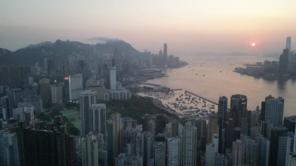Hong Kong Cityscape Vista Dal Red Incense Burner Summit Maggio — Video Stock