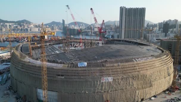Construção Kai Tak Sports Park Maio 2022 — Vídeo de Stock
