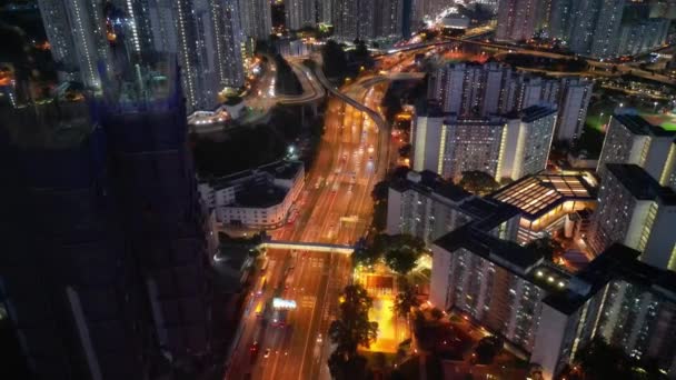Intercambio Caminos Intersección Carreteras Kwun Tong Road May 2022 — Vídeo de stock
