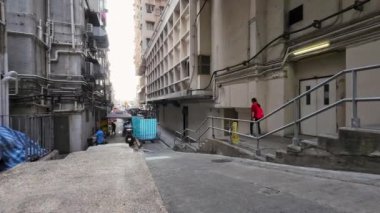 North Point, Hong Kong 'daki eski binaların sokağı - 29 Mayıs 2023
