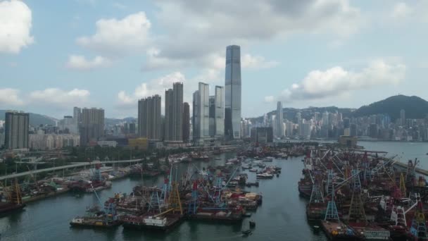 Harbor Haven Yau Teis Tranquil Typhoon Shelter June 2023 — Stock Video